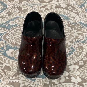 Dansko Leopard Print Mules